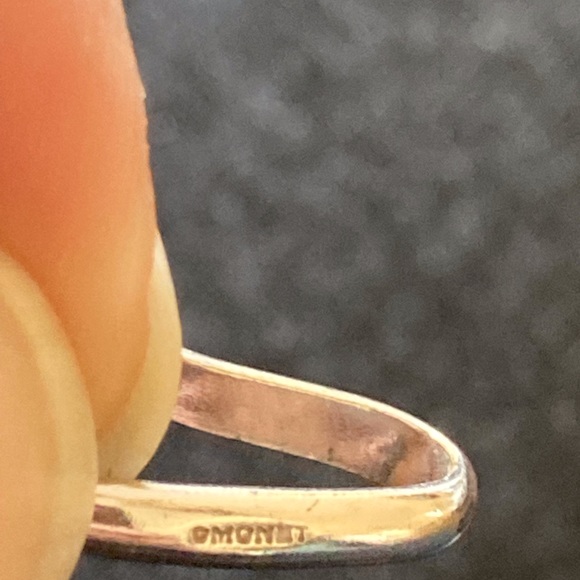 MONET signed vintage heavy silver tone link chain necklace adjustable 20” - Picture 3 of 4